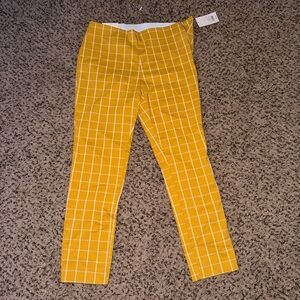A New Day Yellow Pleated Dress Pants